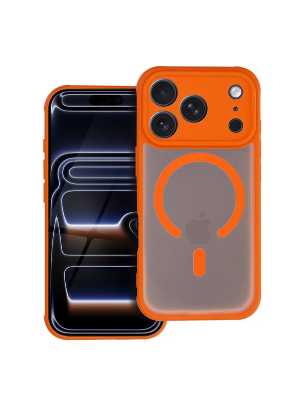 Futerał do iPhone 16 PRO MAX Full Matte Mag Cover zgodny z MagSafe pomarańczowy