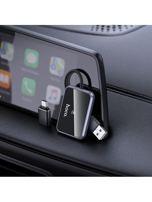 Bezprzewodowy adapter CarPlay Hoco USB A / USB C HU1 czarny