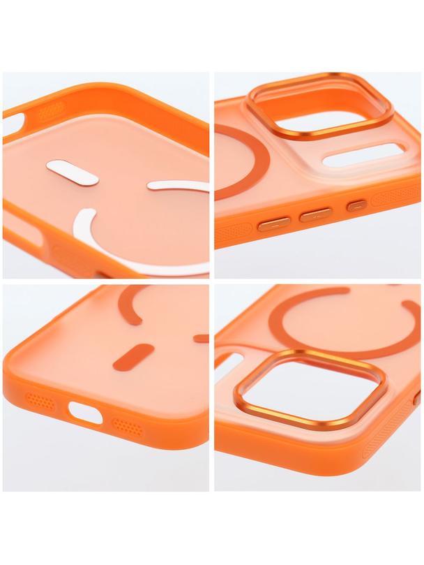 Futerał do iPhone 17 PRO MAX Flexline Mag Cover zgodny z MagSafe pomarańczowy
