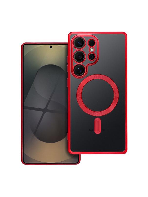 Futerał ELECTRO MAG COVER kompatybilny z MagSafe do SAMSUNG S25 Ultra czerwony