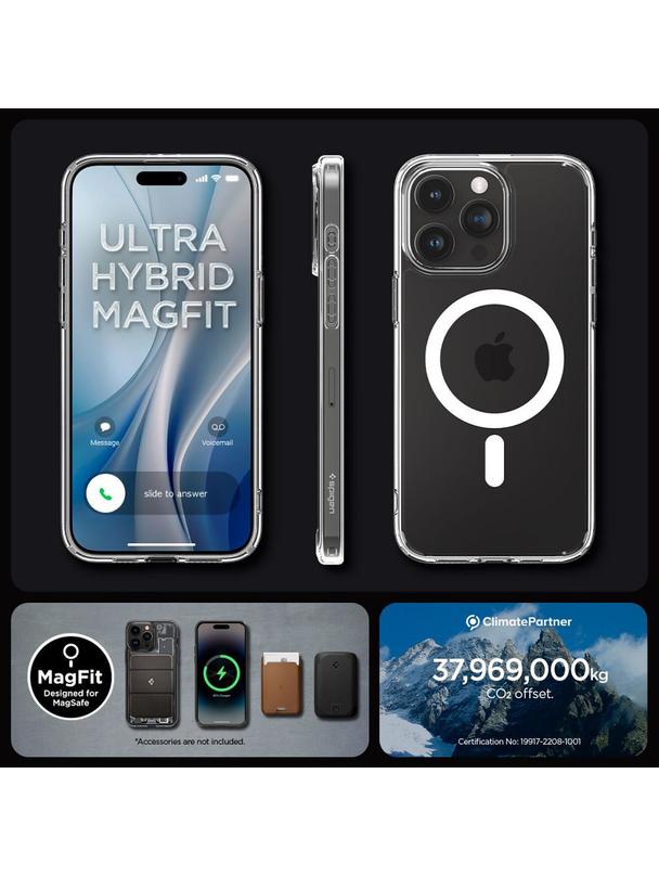 SPIGEN futerał ULTRA HYBRID MAG kompatybilny z MagSafe do IPHONE 15 Pro white