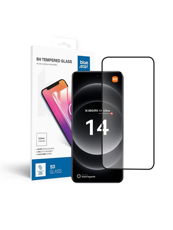 Szkło hartowane do Xiaomi 14 ULTRA Blue Star 5D czarne