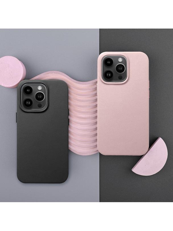 Futerał LEATHER MAG COVER kompatybilny z MagSafe do IPHONE 16 czarny