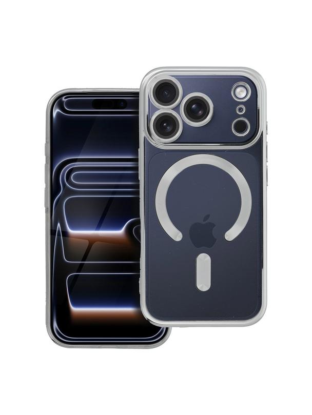 Futerał ELECTRO MAG COVER kompatybilny z MagSafe do IPHONE 17 Pro srebrny
