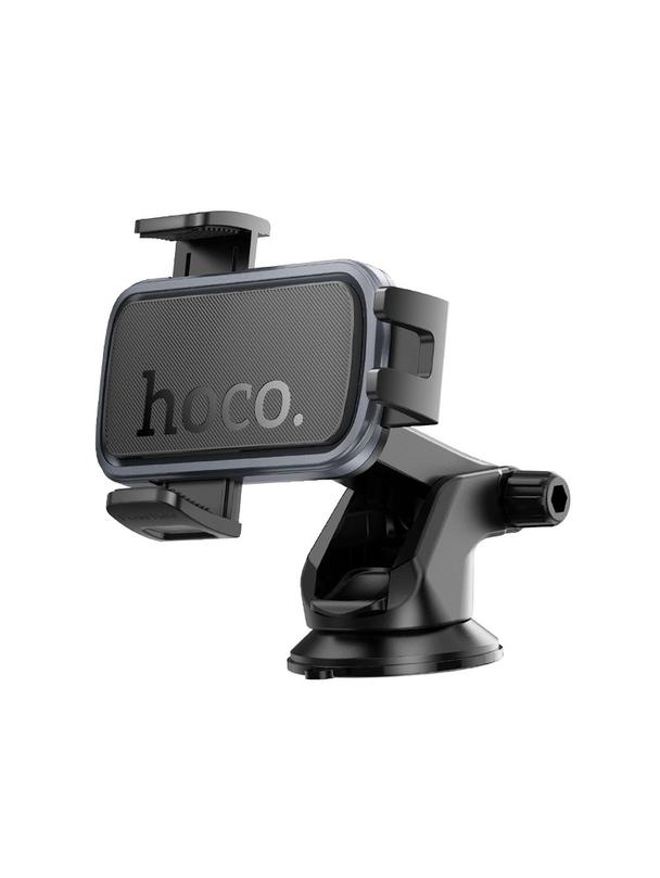 Uchwyt na telefon do samochodu uniwersalny Hoco do szyby / deski H79 czarno szary