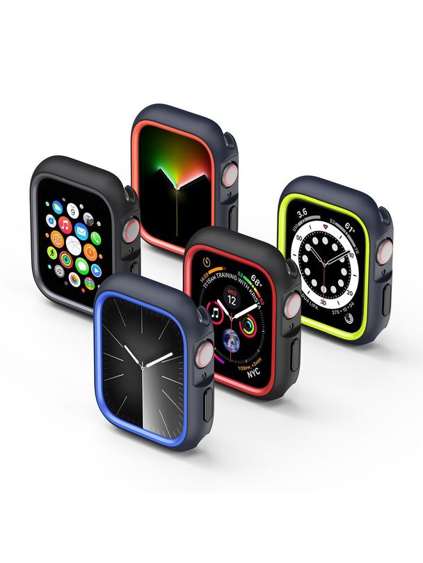 DUX DUCIS futerał BAMO do Apple Watch 7 / 8 / 9 45 mm czarno pomarańczowy