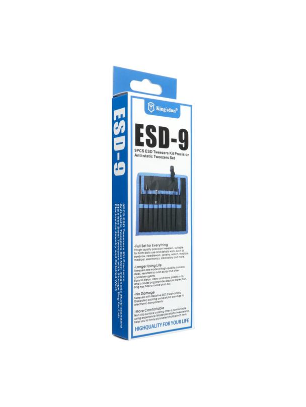 UF-TOOLS - Zestaw pincet ESD-9 (9szt.)