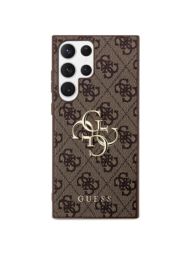 GUESS futerał do SAMSUNG S24 Ultra GUHCS24L4GMGBR (Leather 4G Metal Logo) brązowy