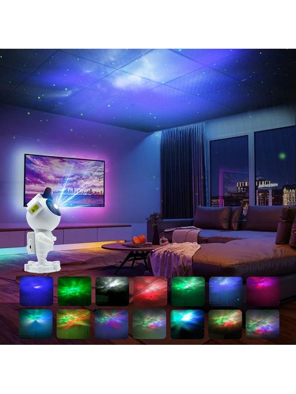 Projektor gwiazd astronauta z głośnikiem bluetooth X2503 niebieski