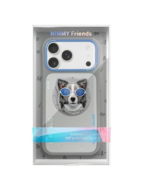 NIMMY futerał GLASSES COOL DOG kompatybilny z MagSafe do IPHONE 17 Pro szary