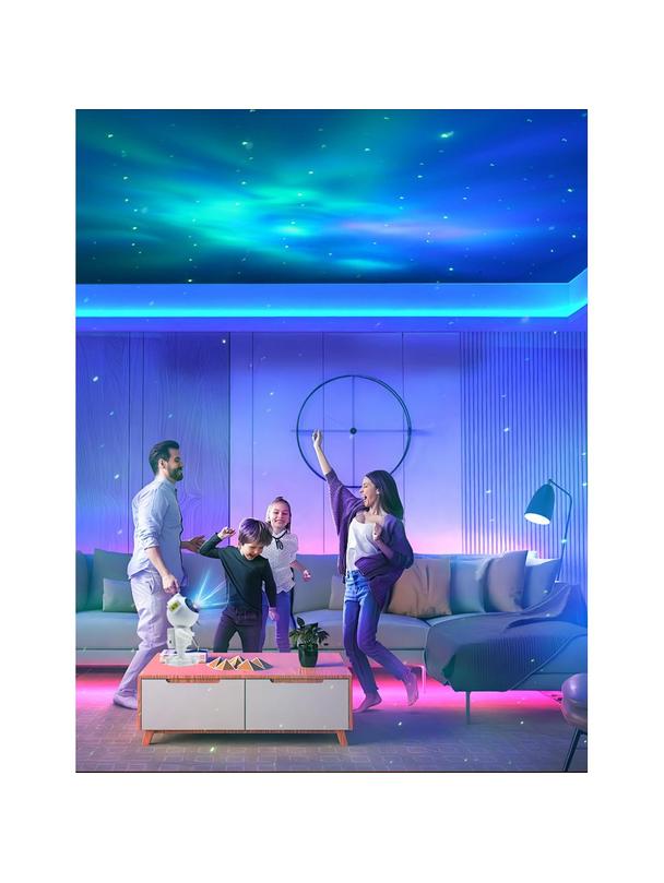 Projektor gwiazd astronauta z głośnikiem bluetooth X2504 żółty