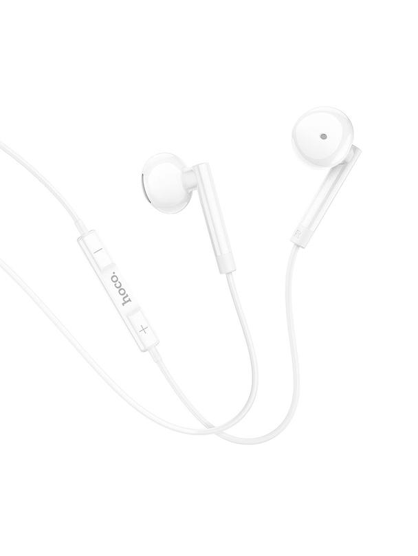 Słuchawki przewodowe douszne USB C Hoco M95 białe