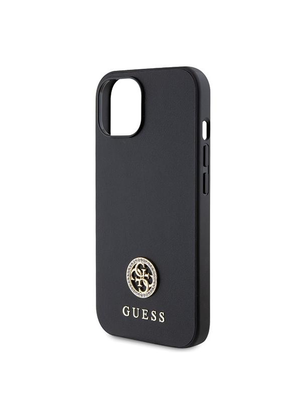 GUESS futerał do IPHONE 13 / 14 / 15 GUHCP15SPS4DGPK (Strass Metal Logo) czarny