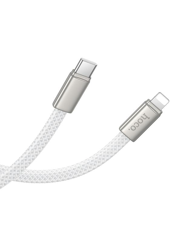 Kabel USB C do Lightning Hoco PD 30W 1 m płaski  X125 biały