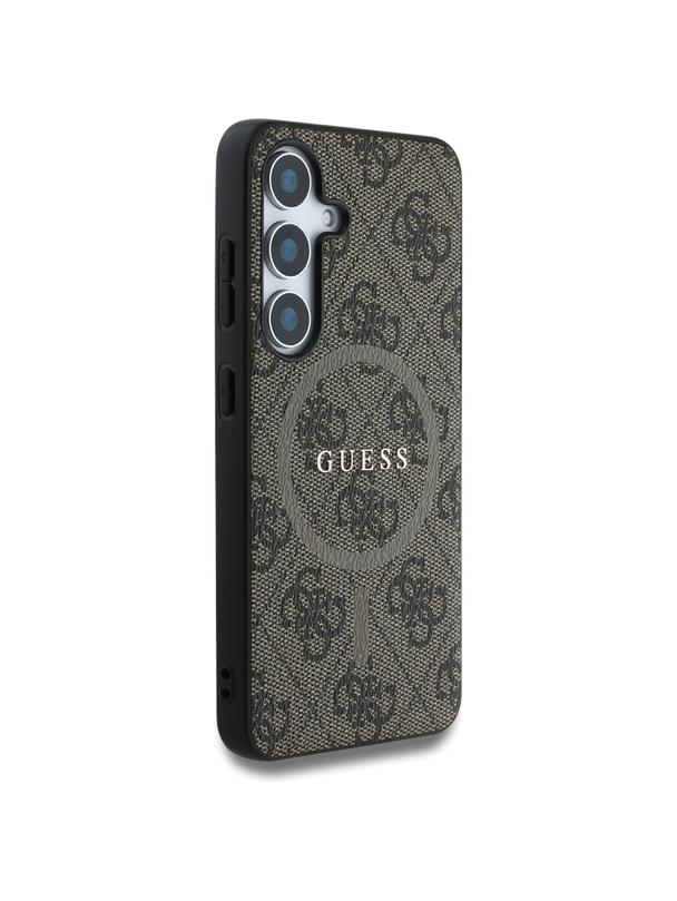 GUESS futerał do SAMSUNG S25 GUHMS25SG4GFRW (Magnetic PU 4G Ring Classic Logo) brązowy