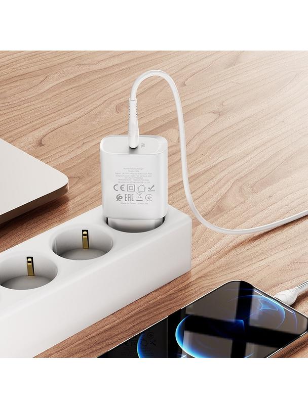 Ładowarka sieciowa do telefonu Hoco USB C PD 20W N14 biała