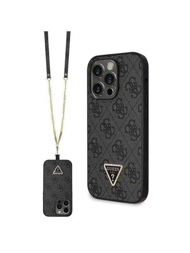 GUESS futerał do IPHONE 14 Pro Max GUHCP14XP4TDSCPK (Metal Logo Starss Crossbody) czarny