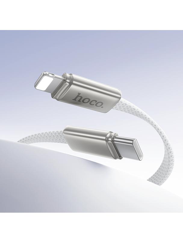 Kabel USB C do Lightning Hoco PD 30W 1 m płaski  X125 biały