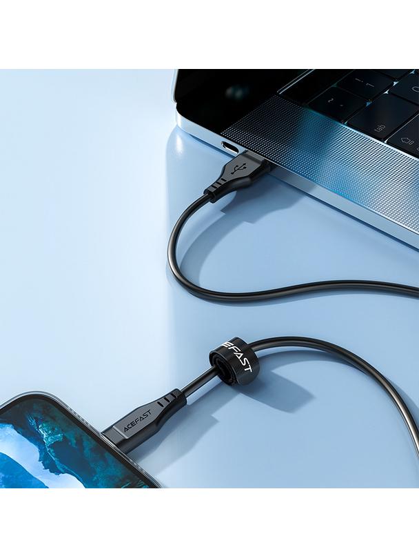 ACEFAST kabel USB A do Lightning MFi 2,4A C3-02 1,2 m czarny
