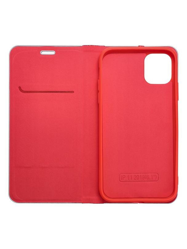Kabura LUNA Book Carbon do IPHONE 11 czerwony
