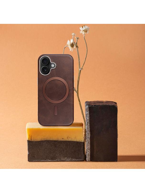 Futerał GENTLEMAN MAG COVER kompatybilny z MagSafe do IPHONE 15 PRO MAX brązowy