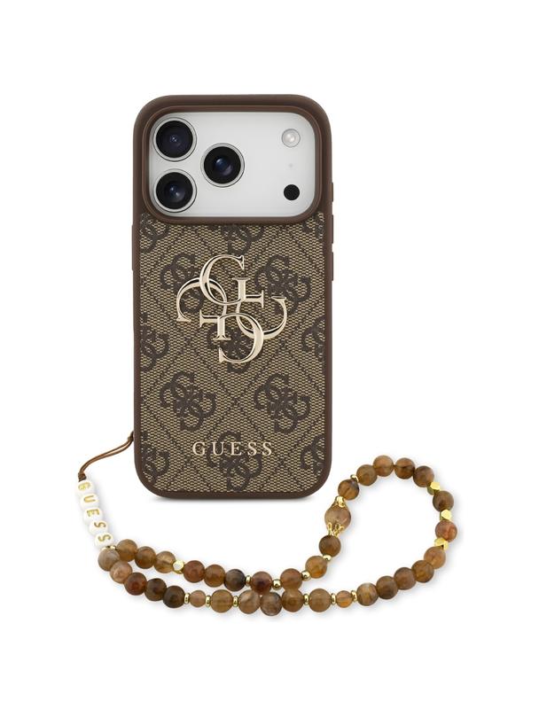 GUESS futerał do IPHONE 17 Pro GUHCP17LP4GMGSW (PU W/ Strap 4G Classic Logo) brązowy