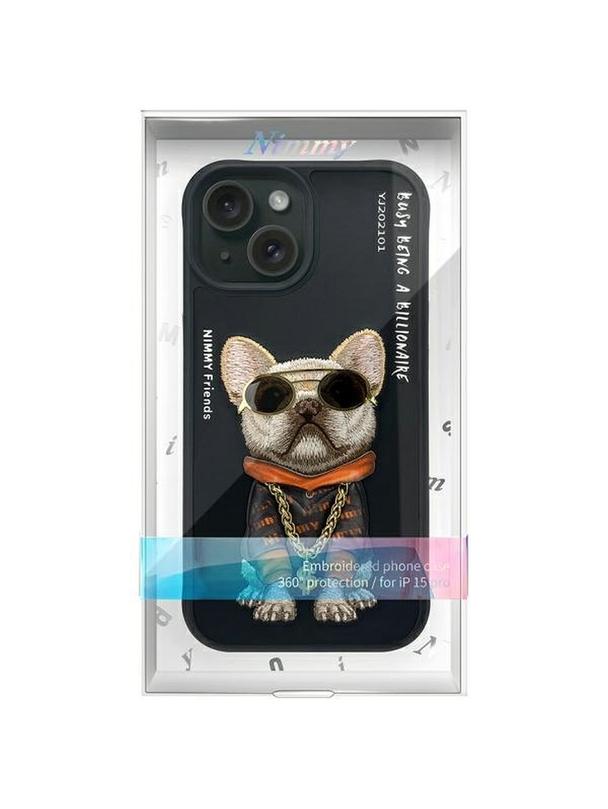 NIMMY futerał GLASSES COOL DOG do IPHONE 15 czarny