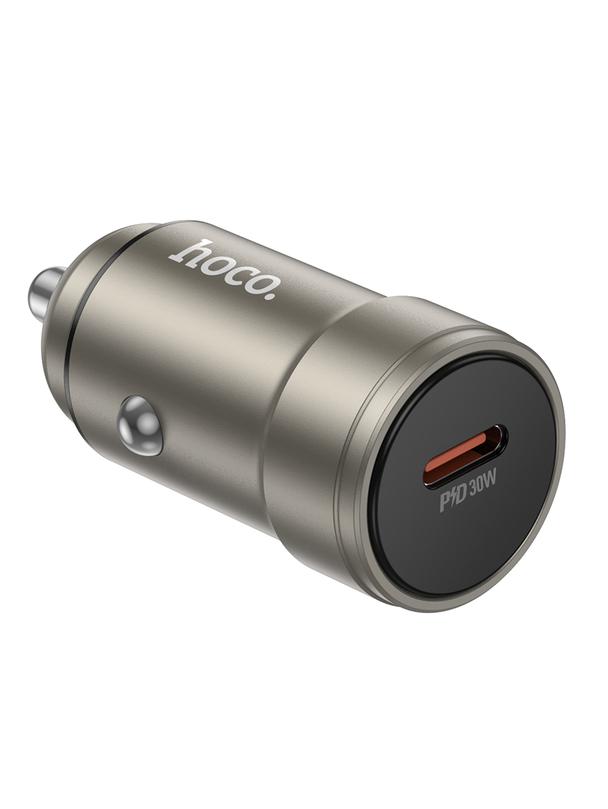 Ładowarka samochodowa Hoco USB C QC PD 30W Z57 szara