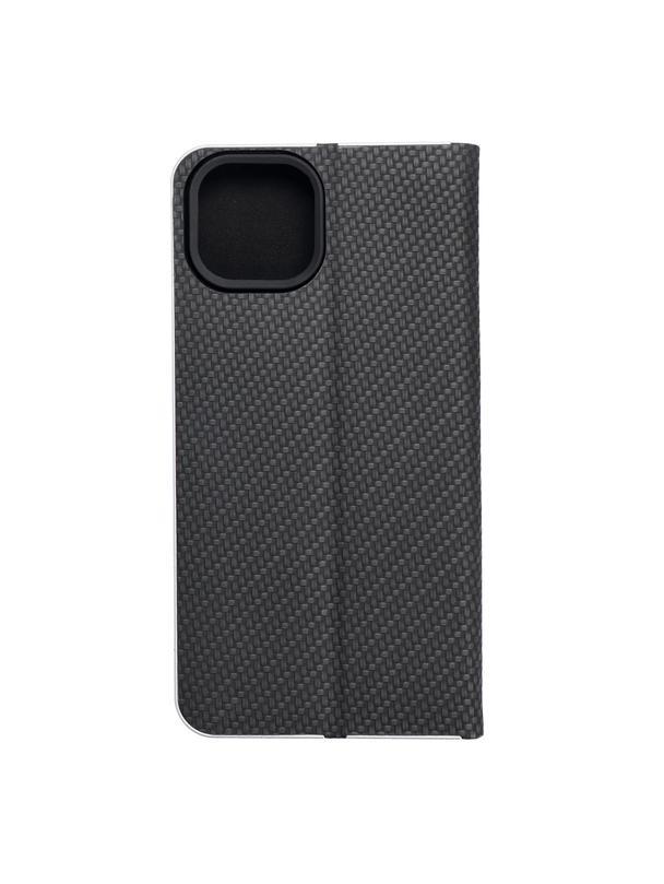 Kabura LUNA Book Carbon do IPHONE 14 czarny