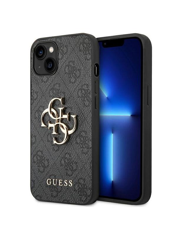 GUESS futerał do IPHONE 13 / 14 / 15 GUHCP14S4GMGGR (4G Big Metal Logo) szary