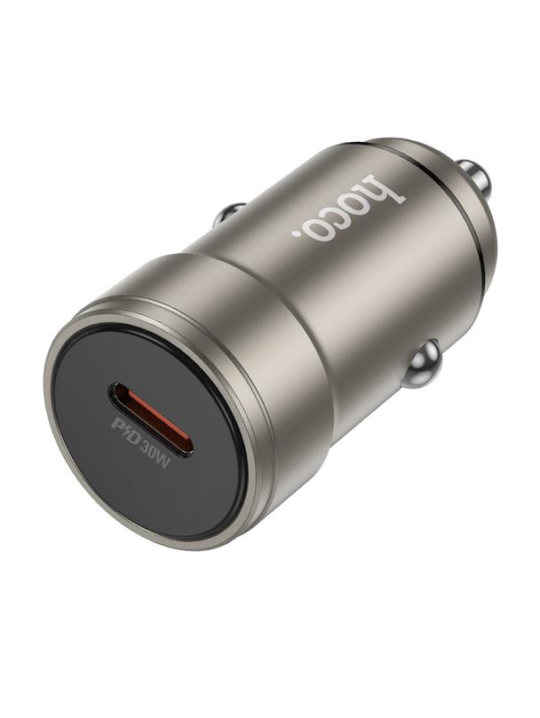 Ładowarka samochodowa Hoco USB C QC PD 30W Z57 szara