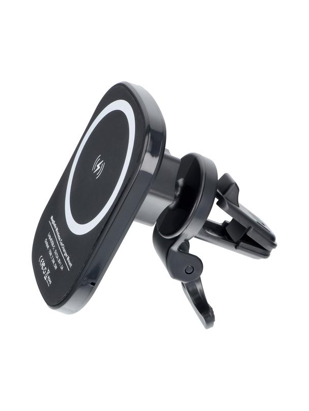 Uchwyt samochodowy magnetyczny do kratki z ładowaniem indukcyjnym kompatybilny z MagSafe 15W D10 czarny