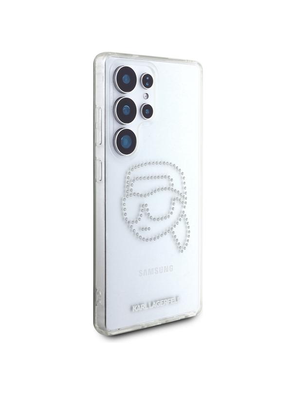KARL LAGERFELD futerał do SAMSUNG S25 Ultra KLHCS25LHKHDCELT (IML Rhinestones K Head) transparentny