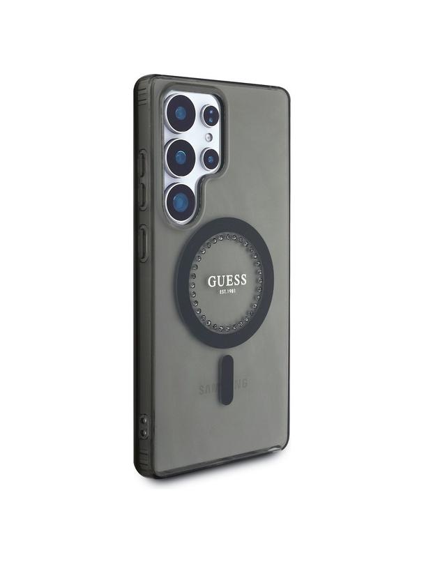 GUESS futerał do SAMSUNG S25 Ultra GUHMS25LPFTDTEK (Magnetic IML Rhinestones) czarny