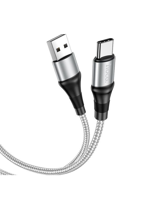 Kabel USB A do USB C Hoco 3A 1 m X50 szary