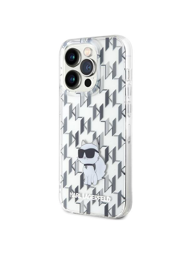 KARL LAGERFELD futerał do IPHONE 15 Pro KLHCP15LHNCMKLT (Monogram) transparentny