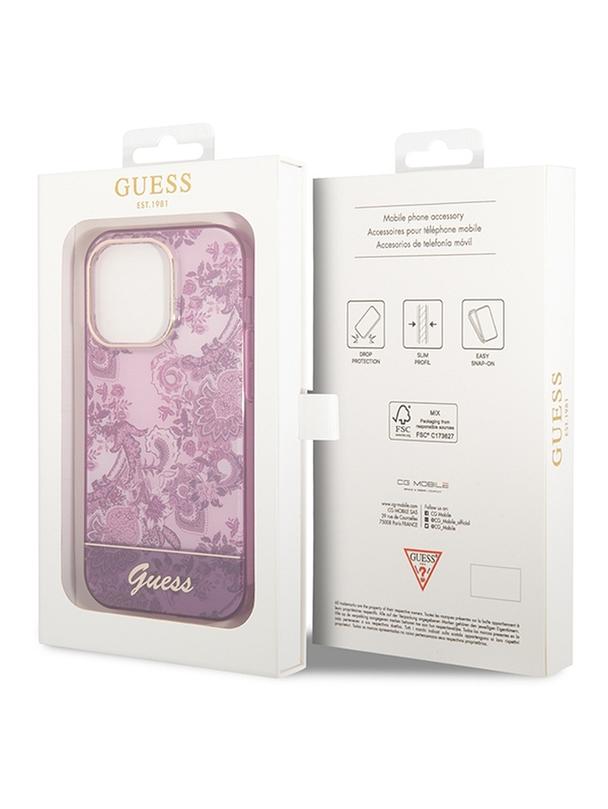 GUESS futerał do IPHONE 14 Pro GUHCP14LHGPLHF (IML Electro Cam TDJ) fuksja