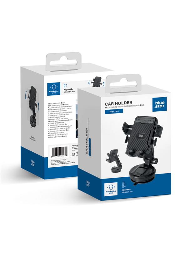 Uchwyt samochodowy do szyby BLUE STAR Tough Lock czarny