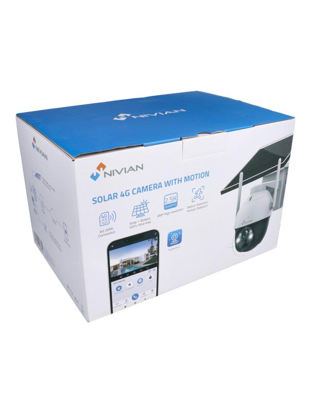 NIVIAN RETAIL kamera zewnętrzna solarna 4G NV-CAM02S-SOLAR4G biała