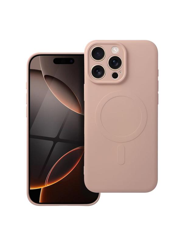 Futerał SILICONE MAG COVER kompatybilny z MagSafe do IPHONE 16 Pro Max różowy