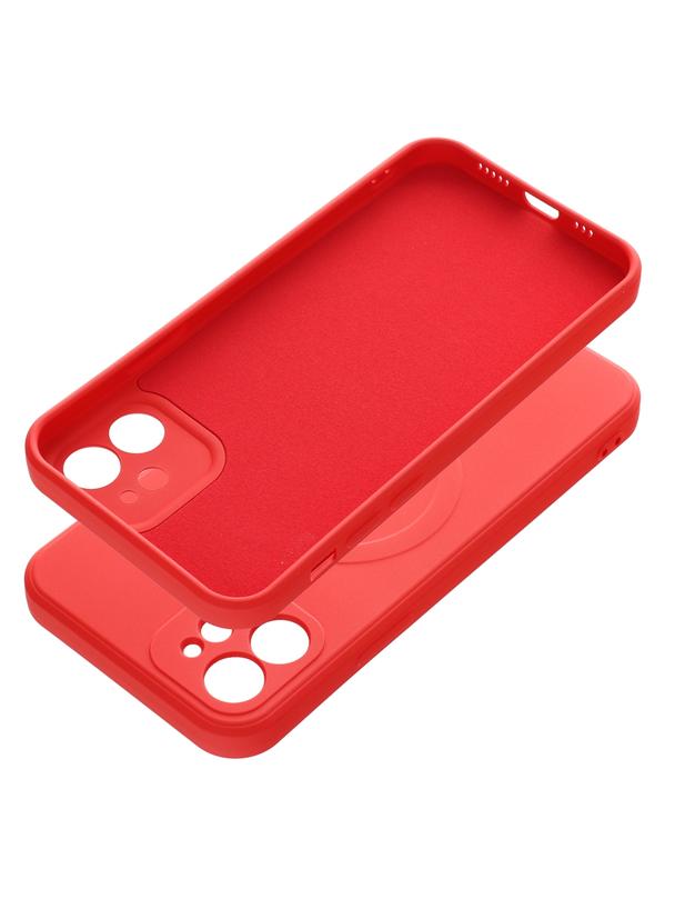 Futerał SILICONE MAG COVER kompatybilny z MagSafe do IPHONE 12 czerwony