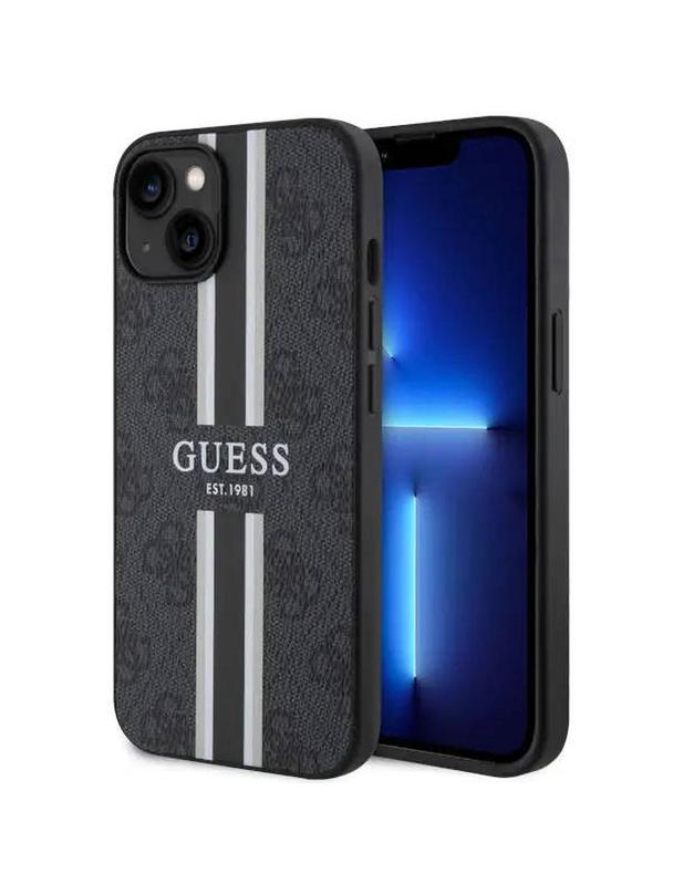 GUESS futerał do IPHONE 14 kompatybilny z MagSafe GUHMP14SP4RPSK (4G Printed Stripes) czarny
