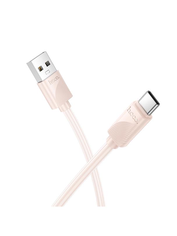 Kabel USB A do USB C Hoco 3A 1 m  X114 różowy