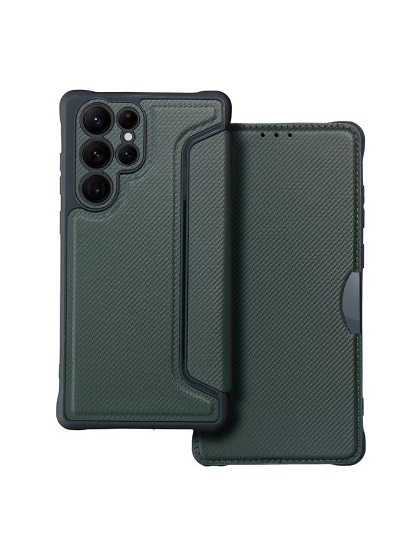 Kabura RAZOR Book do SAMSUNG S22 Ultra ciemnozielony