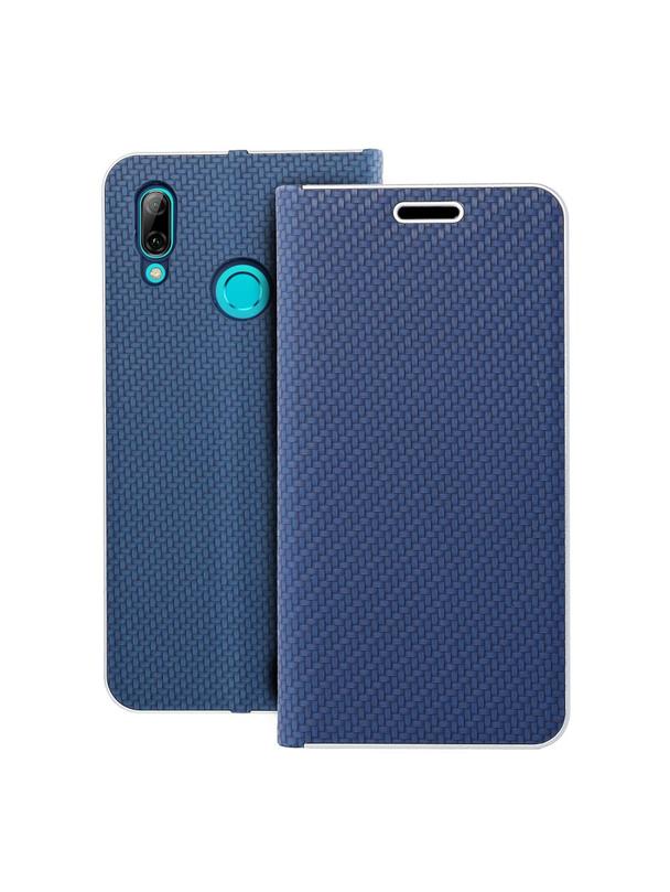 Kabura LUNA Book Carbon do HUAWEI P Smart 2019 niebieski