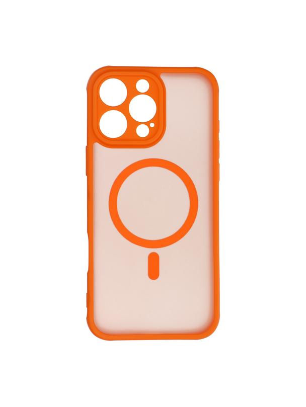 Futerał do iPhone 16 PRO MAX Full Matte Mag Cover zgodny z MagSafe pomarańczowy