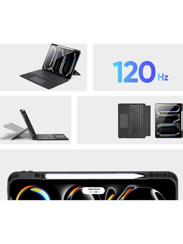 DUX DUCIS etui DK składane z klawiaturą bezprzewodową do iPad Pro 13 (2024) czarne