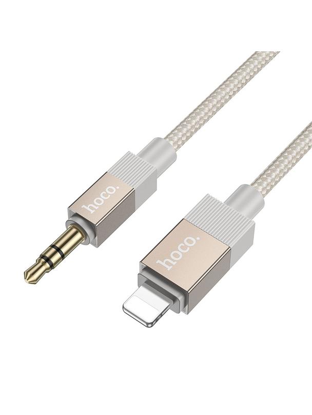 Kabel AUX Jack 3,5 mm (męski) do Lightning (męski) Hoco 1 m UPA32A złoty