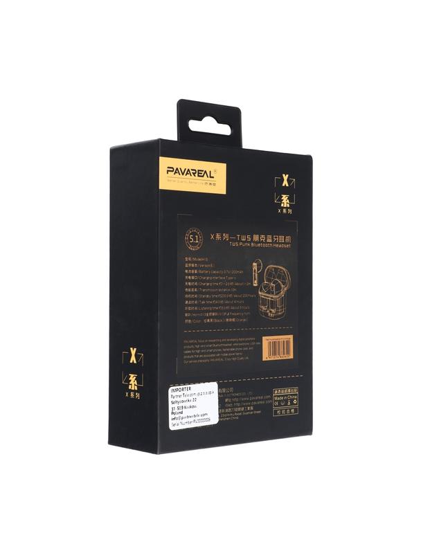 PAVAREAL słuchawki bezprzewodowe bluetooth TWS PA-H15 pomarańczowe