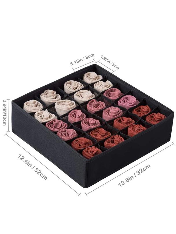 Organizer na bieliznę skarpetki do szuflady 24 przegródki RC-K-1087 czarny